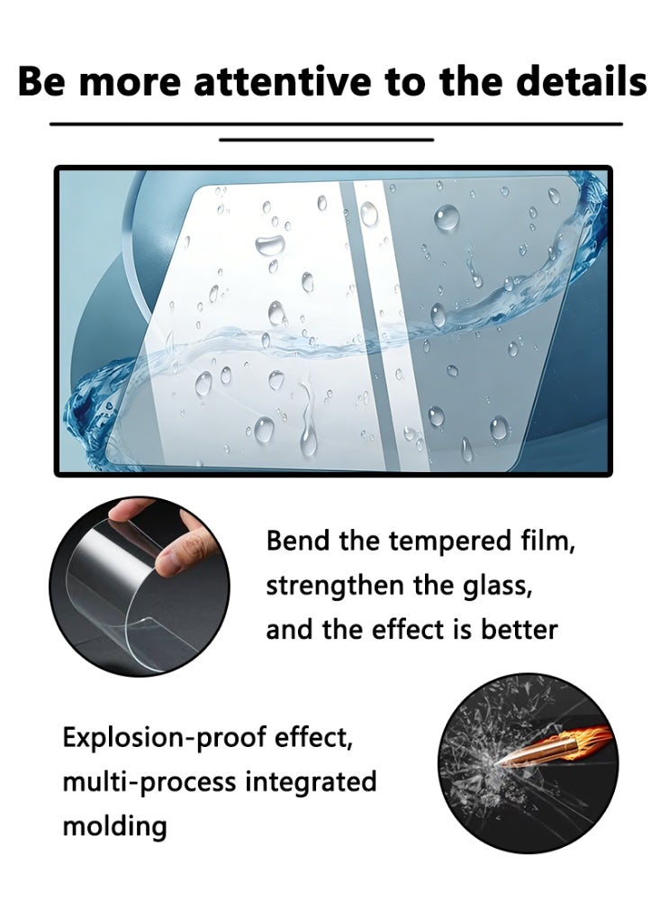 Tesla Suitable for 2025-2026 Tesla Model Y and Model 3 dashboard and center console film kit, featuring high-definition tempered film for protection, scratch-resistant and wear-resistant, with excellent clarity and transparency - Image 4